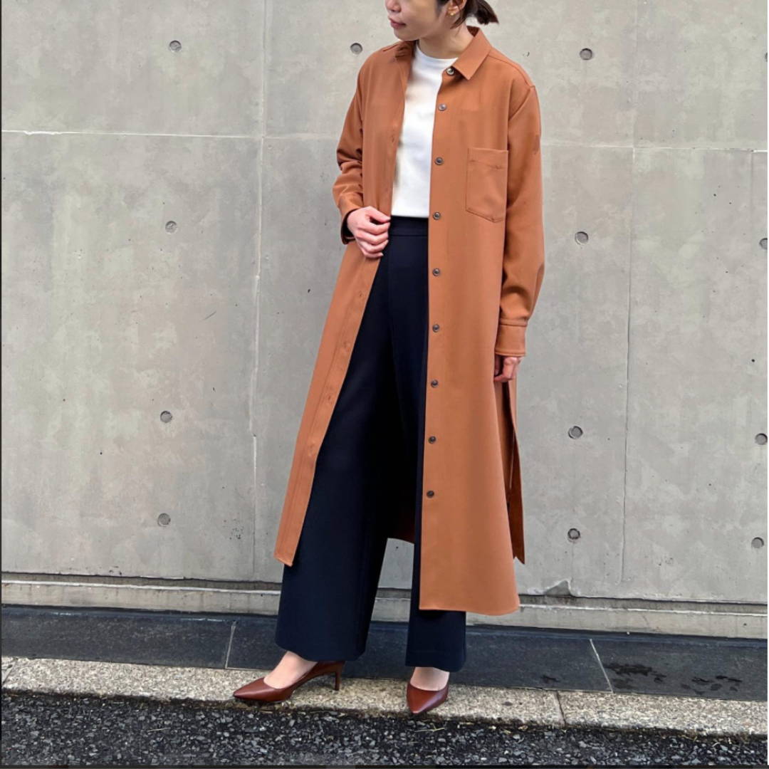ソージュ ロングシャツワンピース ブラウン ロングシャツワンピース - SOÉJU online store｜上質な大人の